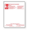 50 Page Magnetic Note-Pads with Medium Red Imprint (3.5"x4.25")